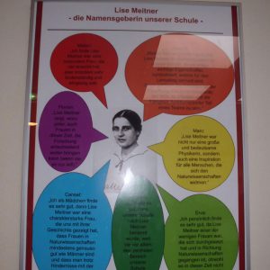 Ausstellung zu Lise Meitner im Fachraumgebäude