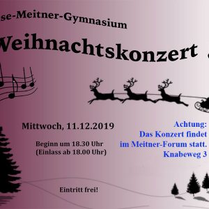 Einladung zum Weihnachtskonzert im Meitner-Forum