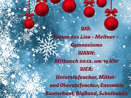 Weihnachtskonzert am LMG